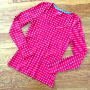 Boden Breton Red/pink Stripe Top